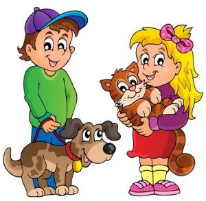 35432400 - children with pets theme